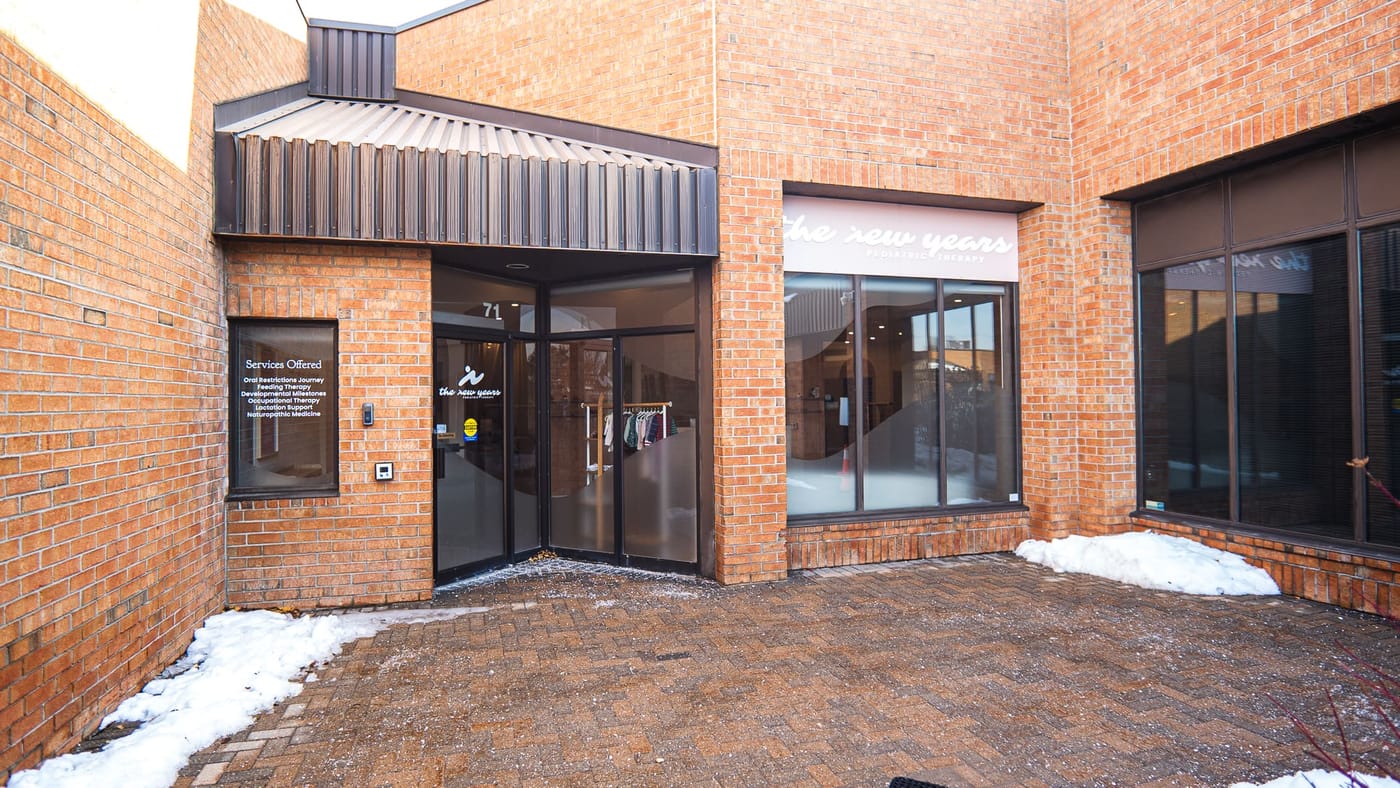 The clinic entrance and courtyard at Unit 71